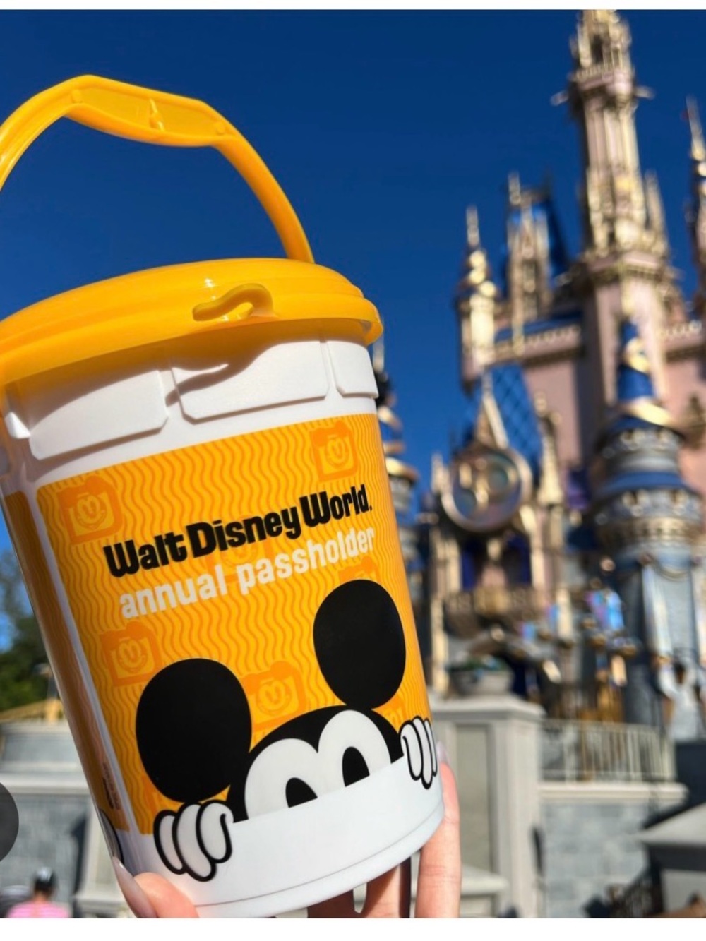 Disney Yellow and White Mickey Popcorn Bucket